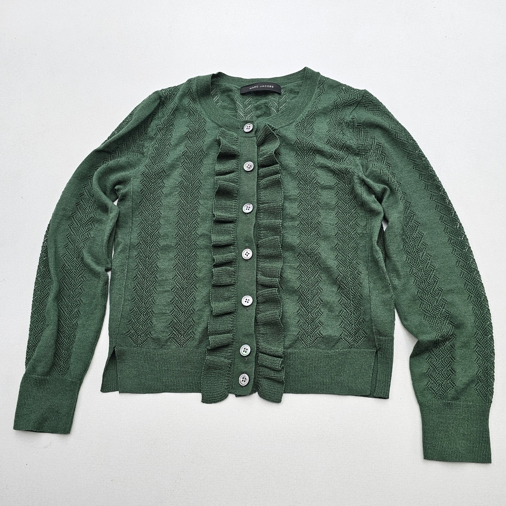 Marc Jacobs Ruffle Button-Up Cardigan